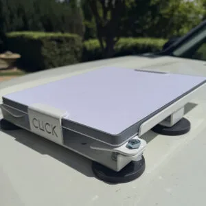 Starlink Mini Flat Mount CLICK X with Magnets – Secure and rugged, this magnetic mount offers easy installation and removal, designed to keep your Starlink Mini stable on any adventure, whether attached to a Rhino Rack platform or caravan roof.